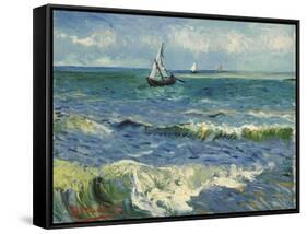 Seascape near Les Saintes-Maries-de-la-Mer. Arles, June 1888-Vincent van Gogh-Framed Stretched Canvas