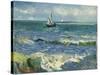 Seascape near Les Saintes-Maries-de-la-Mer. Arles, June 1888-Vincent van Gogh-Stretched Canvas