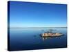 Seascape of a Swedish Fjord with Little Lighthouse on a Rocky Island-adiekoetter-Stretched Canvas