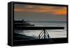 Seascape on north coast of kent England-Charles Bowman-Framed Stretched Canvas