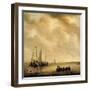 Seascape Painting by Willem van Diest (1610-1673), 1651-Willem van Diest-Framed Giclee Print