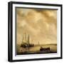 Seascape Painting by Willem van Diest (1610-1673), 1651-Willem van Diest-Framed Giclee Print