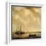 Seascape Painting by Willem van Diest (1610-1673), 1651-Willem van Diest-Framed Giclee Print