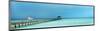 Seascape Panoramic with Bridge-null-Mounted Art Print