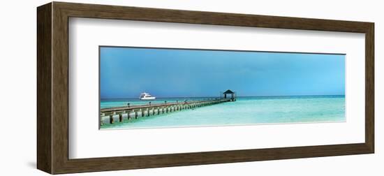 Seascape Panoramic with Bridge-null-Framed Art Print