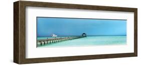 Seascape Panoramic with Bridge-null-Framed Art Print