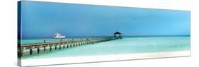 Seascape Panoramic with Bridge-null-Stretched Canvas