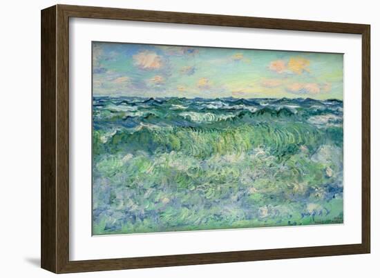 Seascape, Pourville, 1881 (Oil on Canvas)-Claude Monet-Framed Giclee Print