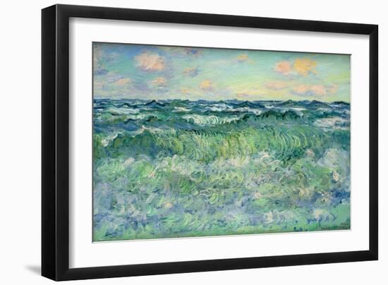 Seascape, Pourville, 1881 (Oil on Canvas)-Claude Monet-Framed Premium Giclee Print