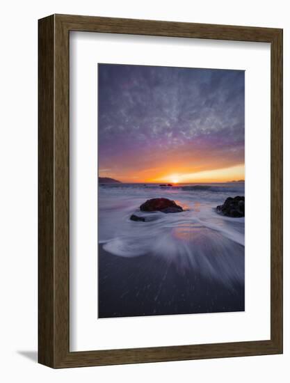 Seascape Return, Marshall Beach, San Francisco-Vincent James-Framed Photographic Print