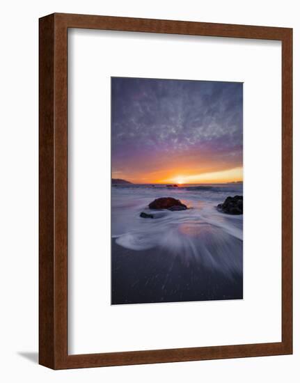 Seascape Return, Marshall Beach, San Francisco-Vincent James-Framed Photographic Print