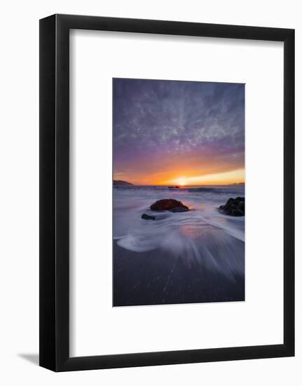 Seascape Return, Marshall Beach, San Francisco-Vincent James-Framed Photographic Print