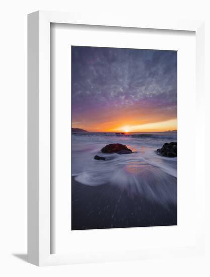 Seascape Return, Marshall Beach, San Francisco-Vincent James-Framed Photographic Print