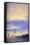 Seascape, Saint-Malo Beach-Auguste Herst-Framed Stretched Canvas