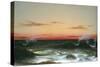 Seascape: Sunset, 1861 (Oil on Canvas)-Martin Johnson Heade-Stretched Canvas