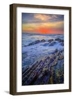 Seascape Sunset at Montaña de Oro, Morro Bay California Coast-Vincent James-Framed Photographic Print