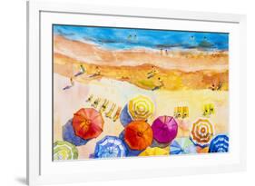 Seascape Top View Colorful of Lovers-Painterstock-Framed Art Print