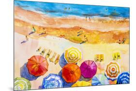 Seascape Top View Colorful of Lovers-Painterstock-Mounted Art Print
