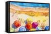 Seascape Top View Colorful of Lovers-Painterstock-Framed Stretched Canvas