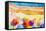 Seascape Top View Colorful of Lovers-Painterstock-Framed Stretched Canvas