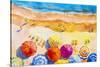 Seascape Top View Colorful of Lovers-Painterstock-Stretched Canvas