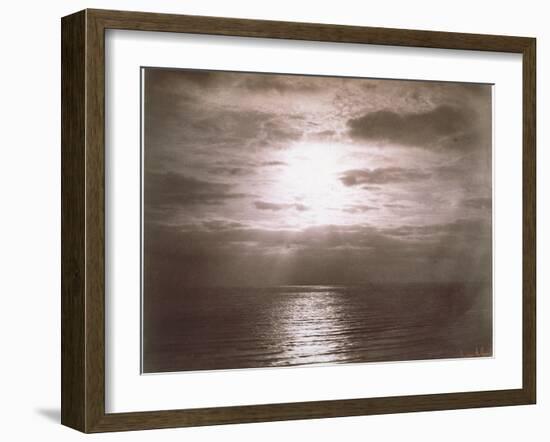 Seascape: Vue de Mer, Le Soleil-Gustave Le Gray-Framed Giclee Print