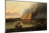 Seascape with a Fire in the Distance, 1667-Ludolf Backhuysen I-Mounted Giclee Print