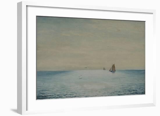 Seascape with a Ketch, Off Adelaide, South Australia-James Ashton-Framed Giclee Print