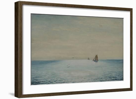 Seascape with a Ketch, Off Adelaide, South Australia-James Ashton-Framed Giclee Print