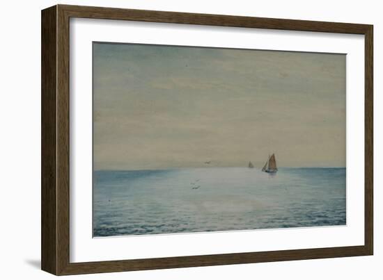 Seascape with a Ketch, Off Adelaide, South Australia-James Ashton-Framed Giclee Print