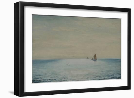 Seascape with a Ketch, Off Adelaide, South Australia-James Ashton-Framed Giclee Print