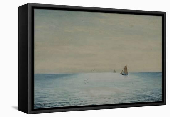 Seascape with a Ketch, Off Adelaide, South Australia-James Ashton-Framed Stretched Canvas