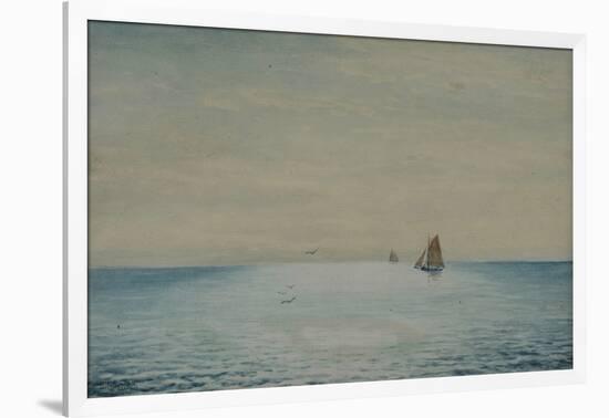 Seascape with a Ketch, Off Adelaide, South Australia-James Ashton-Framed Giclee Print