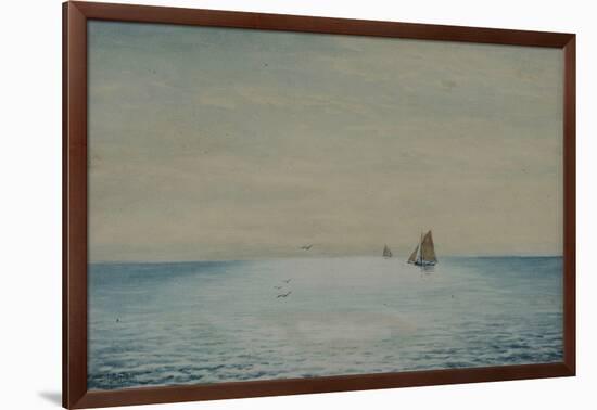 Seascape with a Ketch, Off Adelaide, South Australia-James Ashton-Framed Giclee Print