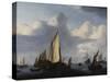 Seascape with a States Yacht and Other Shipping in a Calm, 1654-Willem Van De Velde The Younger-Stretched Canvas