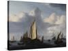 Seascape with a States Yacht and Other Shipping in a Calm, 1654-Willem Van De Velde The Younger-Stretched Canvas