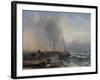 Seascape with Boats and Figures-Jock Wilson-Framed Giclee Print