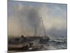 Seascape with Boats and Figures-Jock Wilson-Mounted Giclee Print