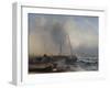 Seascape with Boats and Figures-Jock Wilson-Framed Giclee Print