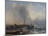 Seascape with Boats and Figures-Jock Wilson-Mounted Giclee Print