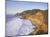 Seascape with Cliffs, San Mateo County, CA-Shmuel Thaler-Mounted Photographic Print