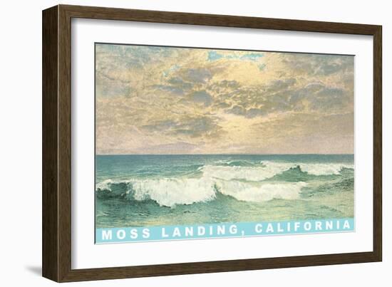 Seascape with Clouds, Moss Landing, California-null-Framed Art Print