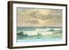 Seascape with Clouds, Moss Landing, California-null-Framed Art Print