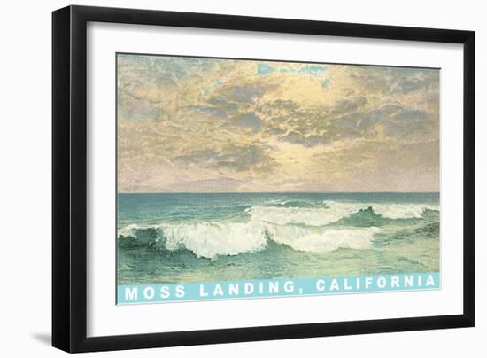 Seascape with Clouds, Moss Landing, California-null-Framed Art Print