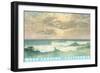 Seascape with Clouds, Moss Landing, California-null-Framed Art Print