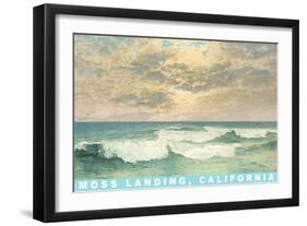 Seascape with Clouds, Moss Landing, California-null-Framed Art Print