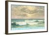 Seascape with Clouds, Moss Landing, California-null-Framed Art Print