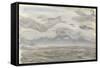 Seascape with Cloudy Sky, 1867 (Graphite, Watercolour)-John Brett-Framed Stretched Canvas