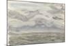 Seascape with Cloudy Sky, 1867 (Graphite, Watercolour)-John Brett-Mounted Giclee Print