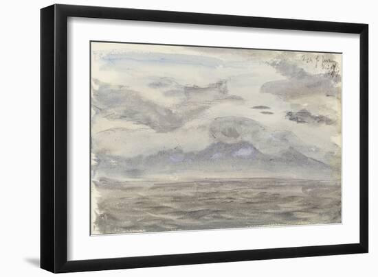Seascape with Cloudy Sky, 1867 (Graphite, Watercolour)-John Brett-Framed Giclee Print
